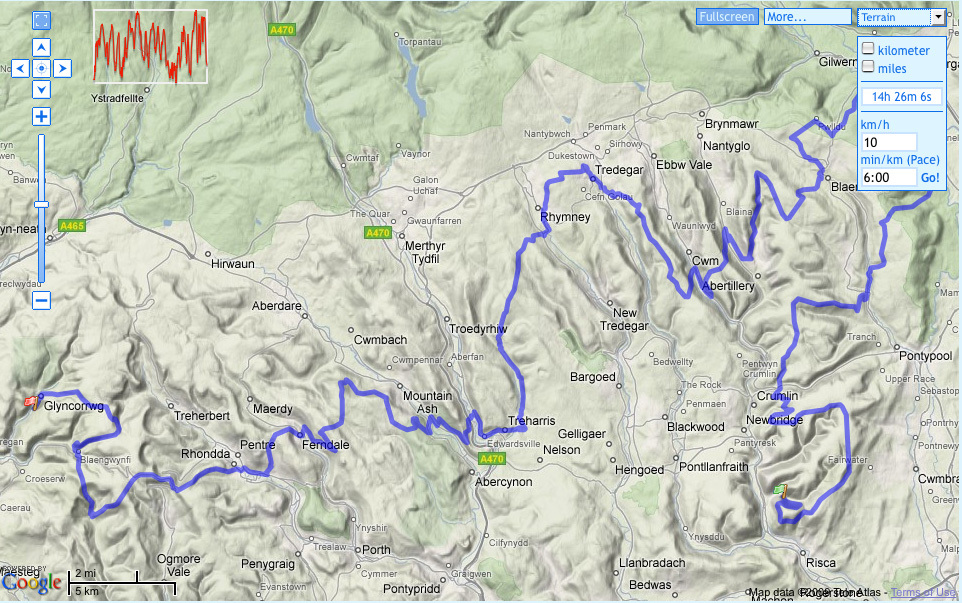 Cwmcarn to Afan route MBR