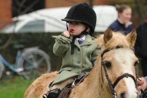 Child goes hunting on shetland