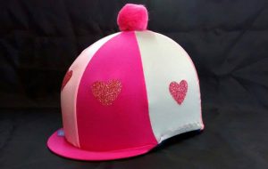 Capz Cover Glitter Hearts with Pom Pom
