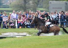 Simon Grieve riding Cornacrew GBR during the Cross Country phase of The Mitsubishi Motors Badminton Horse Trials at Badminton in Gloucestershire, UK on 7th May 2016