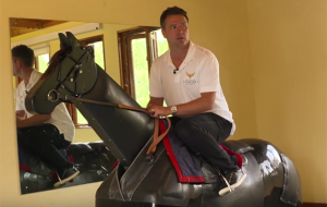 Michael Owen takes to the saddle