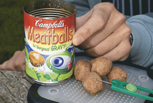 Meat fishing baits come in all shapes and sizes... including good old balls!