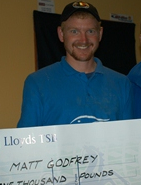 Matt Godfrey - no big cheque for this week's award winner, but a big round of applause ...and kudos!
