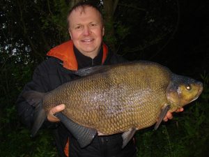James Crameri displays his latest huge bream.