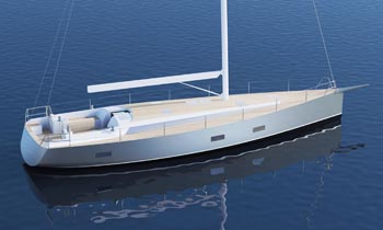 A rendering of the new German Frersâ designed Euphoria 54, due for launch in early 2014