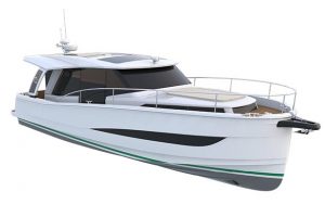 Improved hull performance: The yacht is aiming to reach top speeds in excess of 25 knots while keeping the efficiency and tracking ability for displacement speed sailing