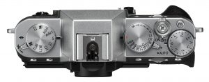 The X-T20's top plate with a new video mode accessible via the drive dial on the left hand side