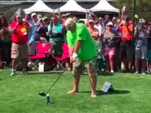 WATCH: John Daly Rips Drive Off Beer Can Then Downs It