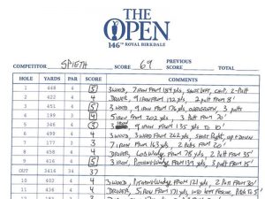 Jordan Spieth’s Open Final Round Notes