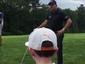WATCH: Phil Mickelson Takes Advice From Child