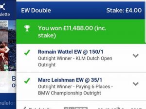 Punter Wins Over 11k On Golf Bet