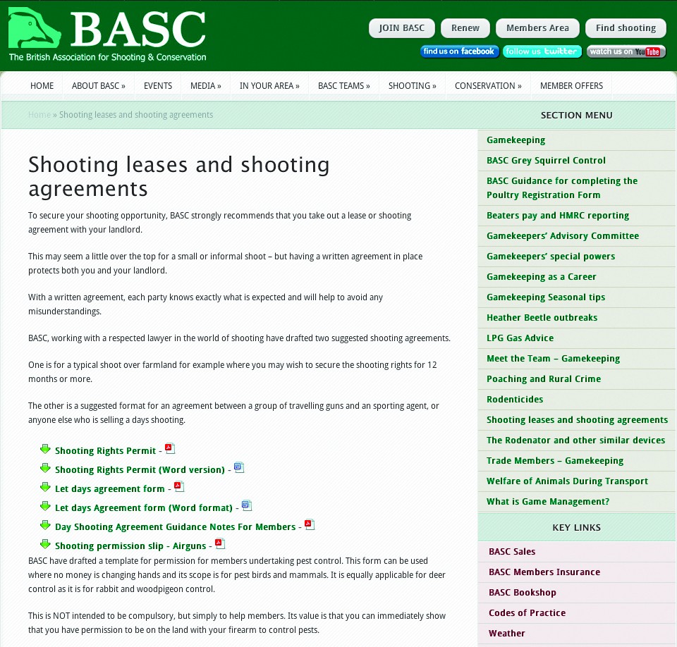 The legalities of renting land from a farmer Shooting UK