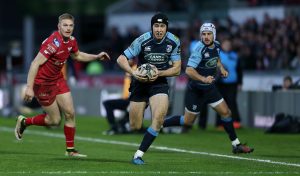 Rhun on the run: Williams attacking for Cardiff Blues.