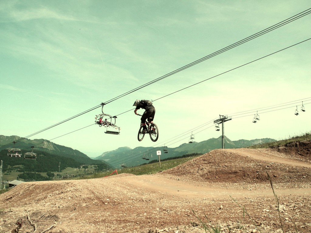 Toby sampling the clean mountain air