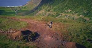 Nico Vink rides the alpine jump trail