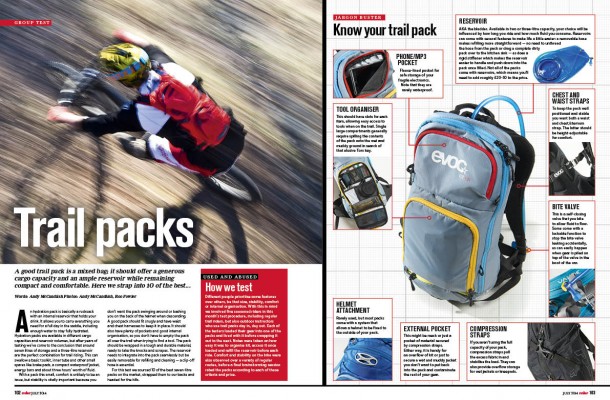 Ten trail packs on test