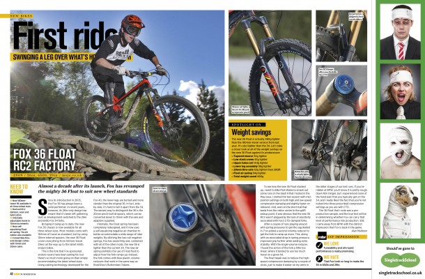 This month's first rides include Fox's new Float 36 fork, Lapierre's Zesty Trail 729, the Liteville 701 and plenty more