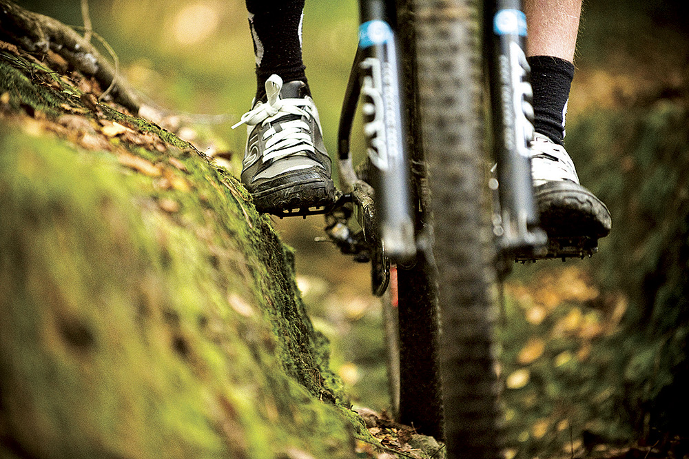 Catching a pedal is easy in tight ruts - try to pump instead