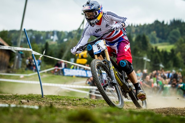 Gee Atherton on his way to winning the 2014 World Champs