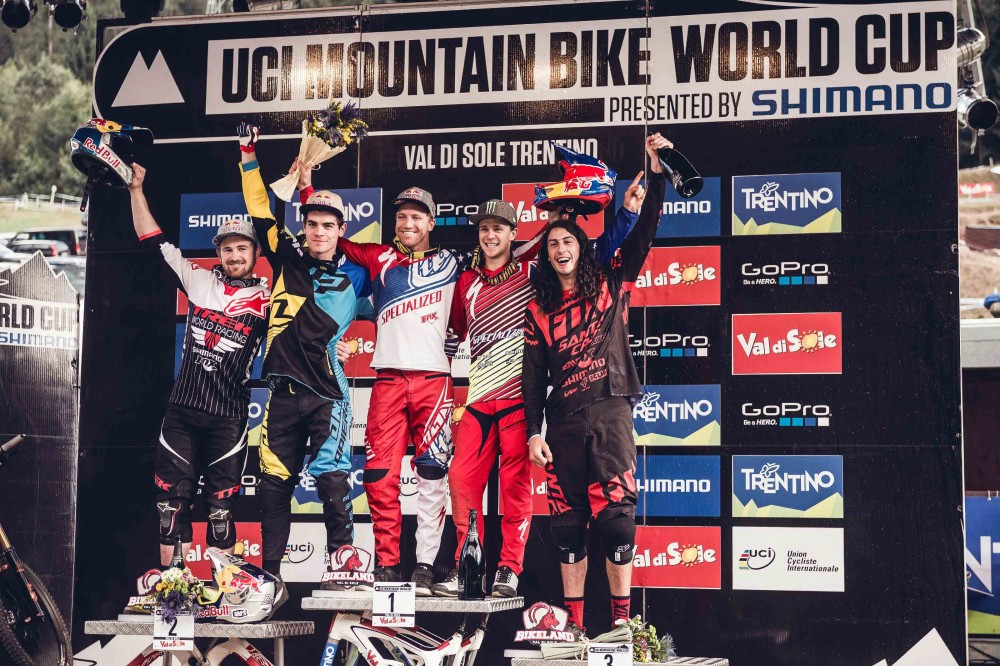 Brook Macdonald, Bruni Loic, Aaron Gwin, Troy Brosnan, Josh Bryceland - Podium