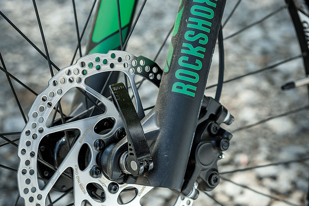 XC30 fork isn’t tough enough for trail riding, but it’s light for XC