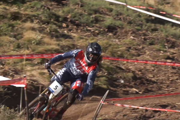 Josh Bryceland on his way to third place