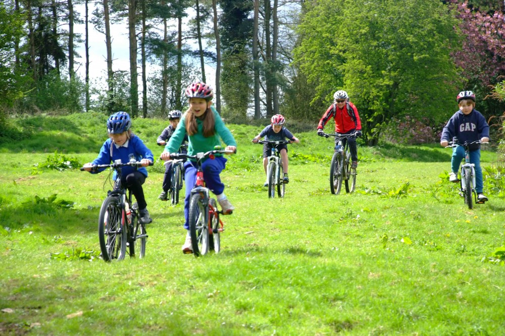 Mountain biking taught in primary school P.E lessons in Gloucestershire