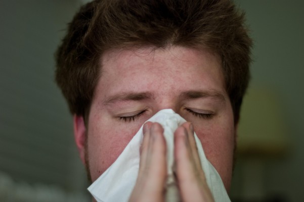 Man with flu