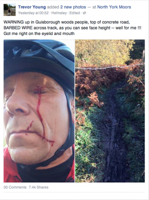 Trevor Young facebook post about Guisborough