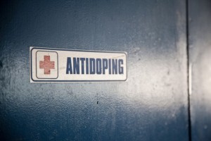 Anti-doping room door
