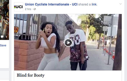 Blind for booty uci faebook post