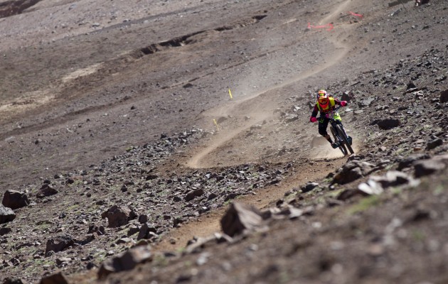 LA PARVA, SANTIAGO, CHILE - 9 February 2016 - Mark Scott of Santa Cruz Bicycles SRAM during the first day of the 2016 Andes-Pacifico, near Santiago Chile, from La Parva Ski Resort with Santa Cruz Bicycles. Photo by Gary Perkin