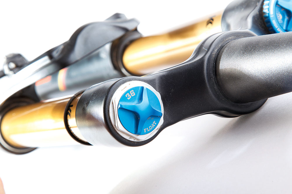 Fox’s trademark Kashima stanchions are buttery smooth