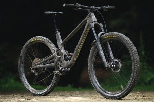 The Forbidden Druid is a 130mm travel high-pivot trail bike with an idler pulley
