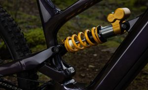 Detail of Ohlins TTX22M coil shock on YT Decoy MX Uncaged 9 eMTB