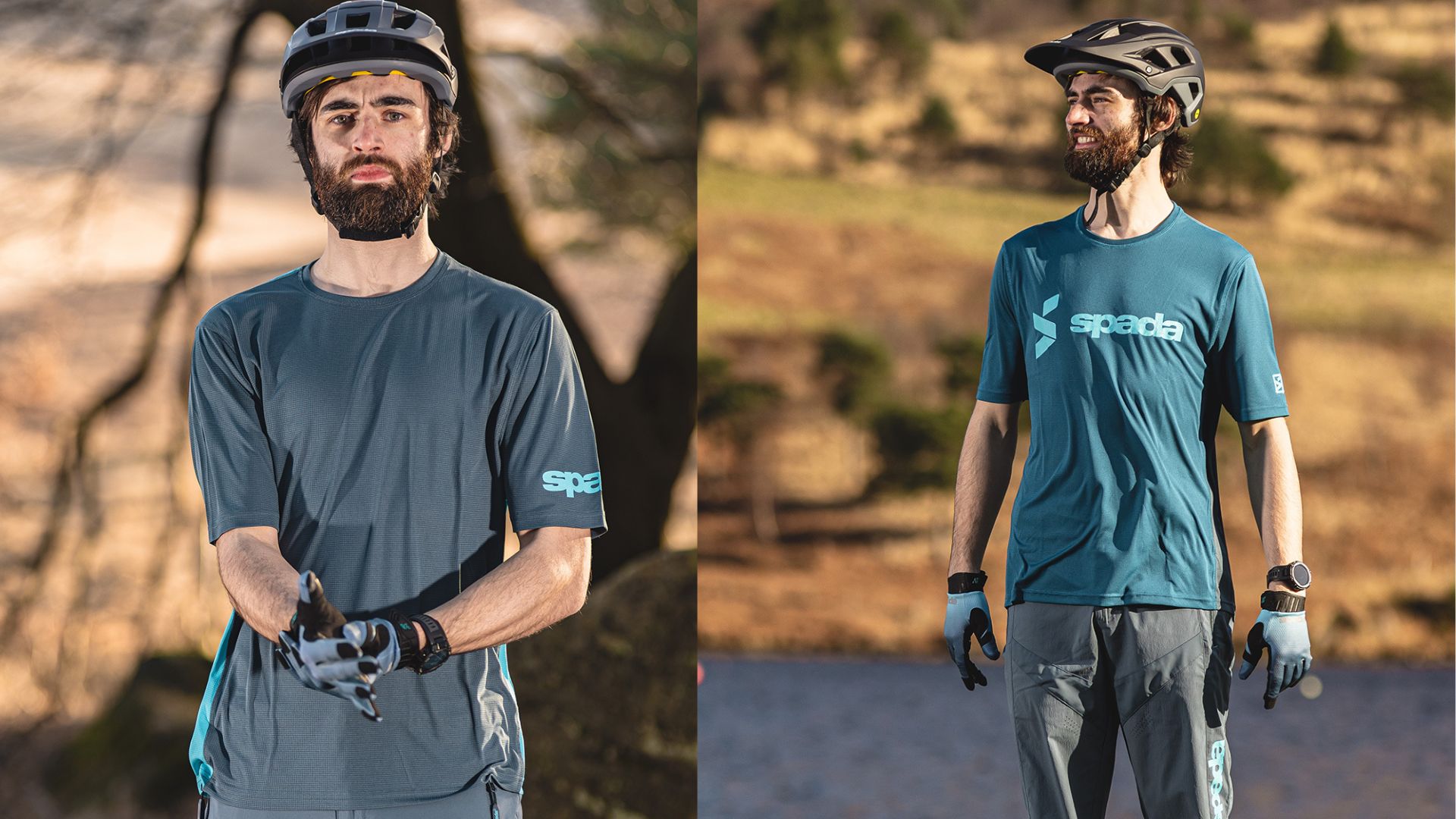 Image of man wearing Spada MTB short sleeve jerseys