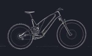Diagram of a bike outline