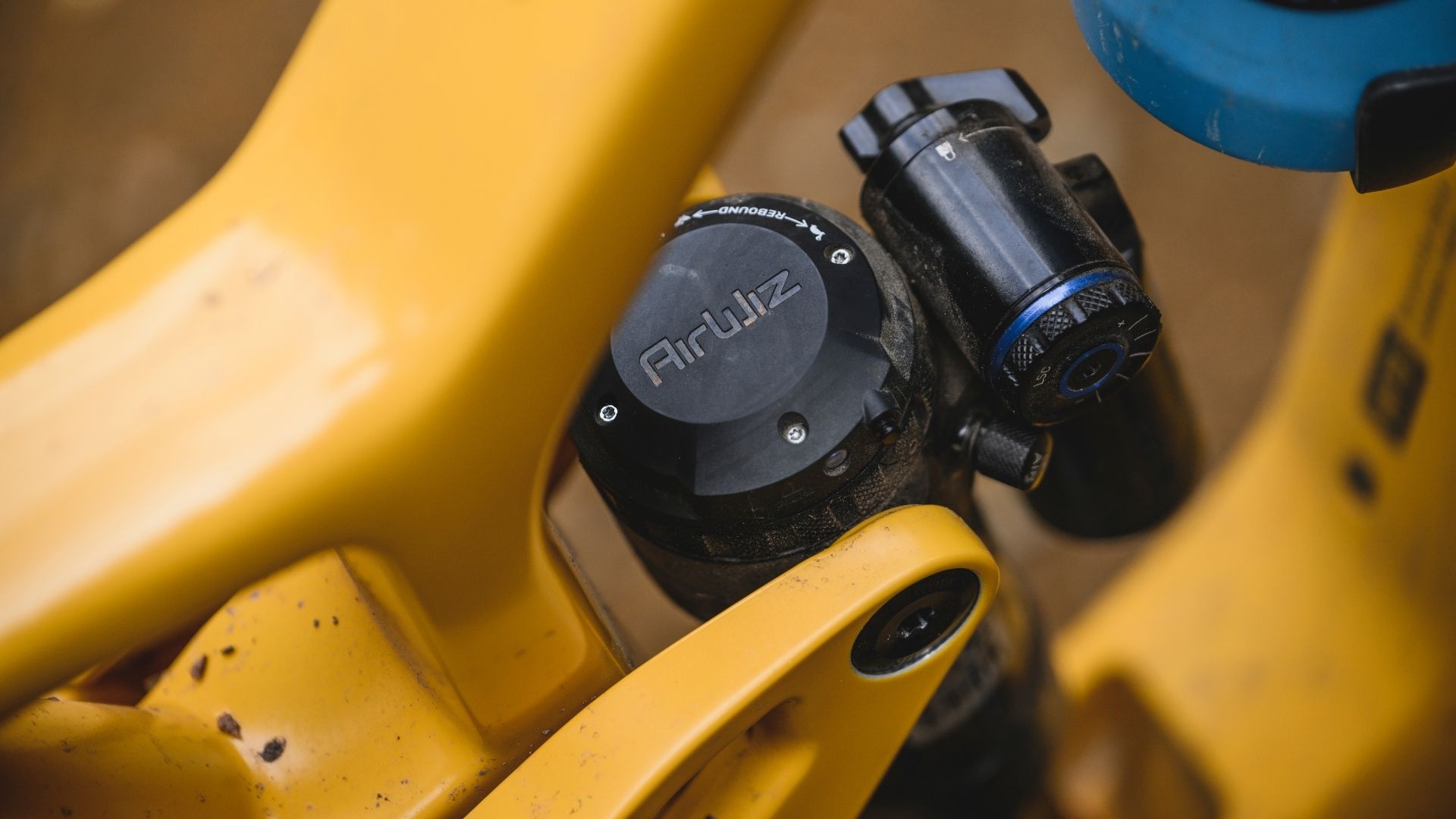 The shock-mounted AirWiz on the Trek Fuel EXe eMTB