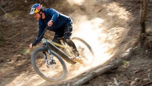 Matt Jones riding new Marin Rift Zone E2 electric mountain bike