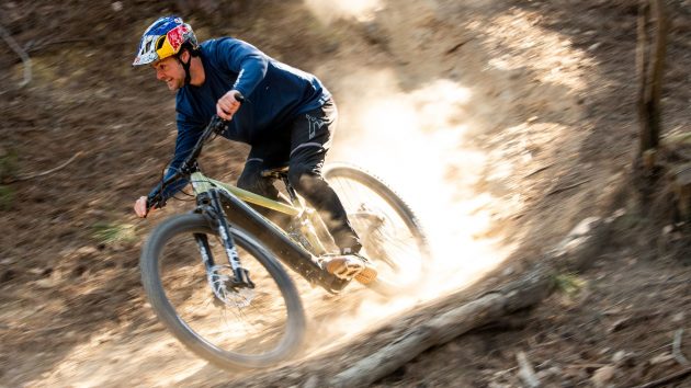 Matt Jones riding new Marin Rift Zone E2 electric mountain bike