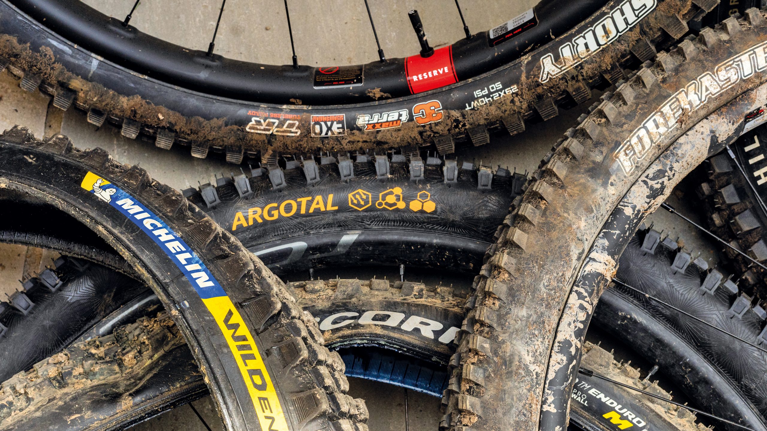 Mountain bike tyre group test
