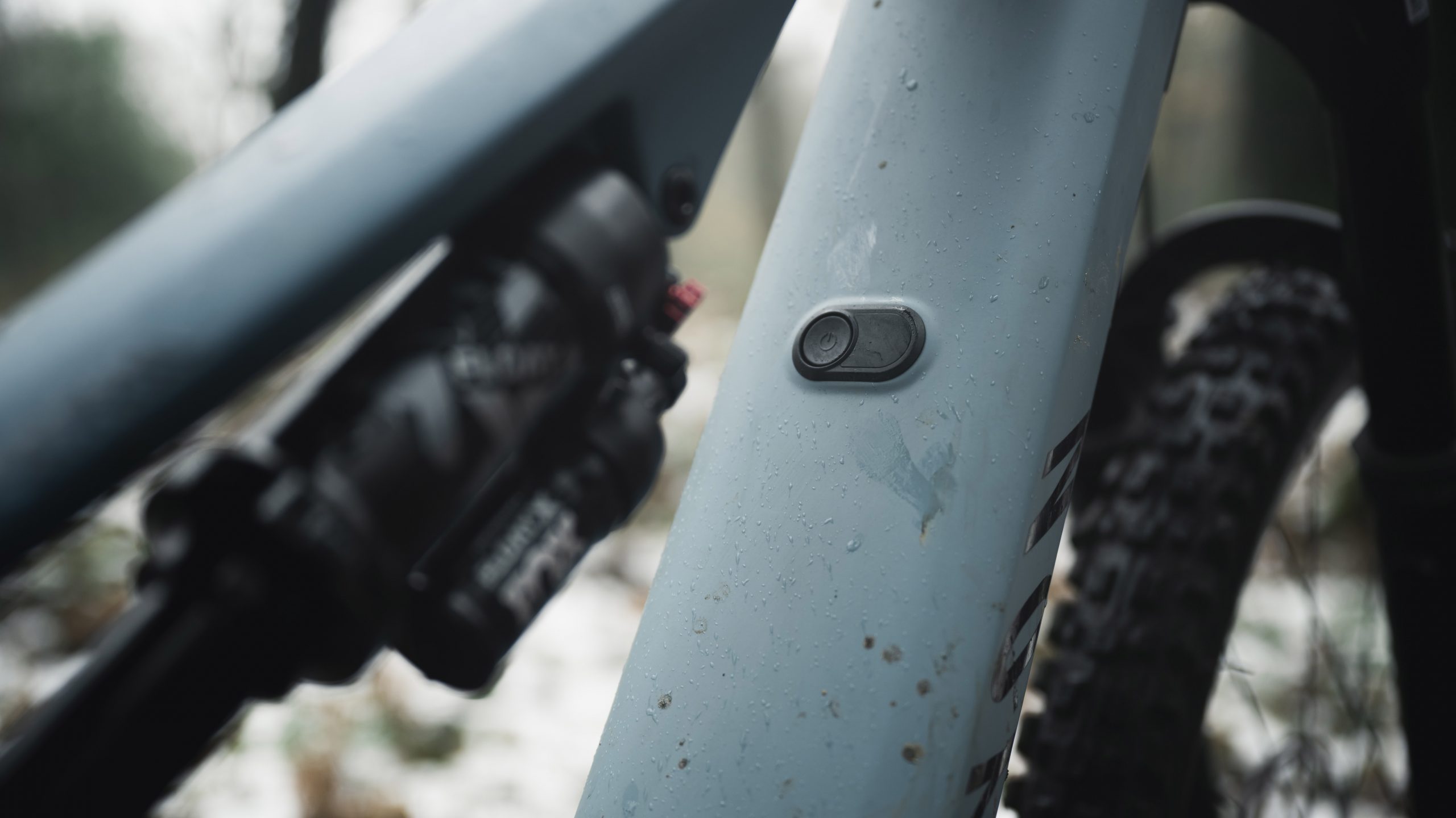 Power switch on the Canyon Spectral:ON CF 9 electric mountain bike