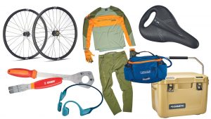 Products from Endura, Camelback and Shockz for the June 2023 Hot Stuff mtb product round up