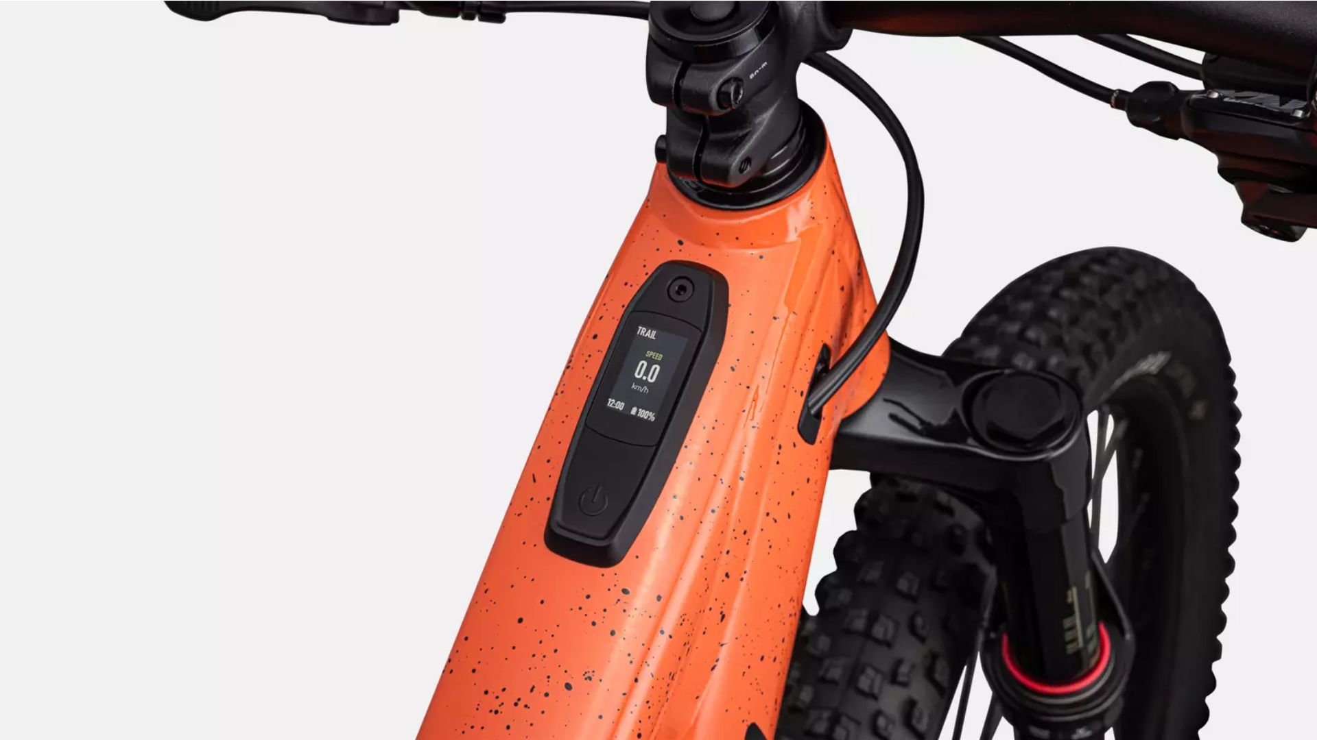 Top tube display on the Specialized Levo SL Kids 2023 eMTB e-bike