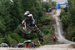 Charlie Hatton performs at UCI DH World Championships in Fort William, Scotland on August 05, 2023 // Bartek Wolinski / Red Bull Content Pool // SI202308050380 // Usage for editorial use only //