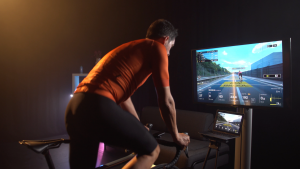BKOOL riding app displayed on phone and tablet