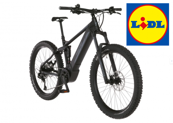 Fischer/Lidl eMTB on a plain white background