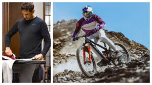 Gee Atherton riding and ironing