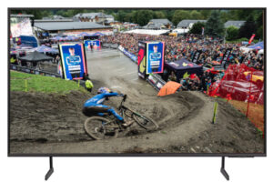 TV with World Cup downhill mountain biking shown
