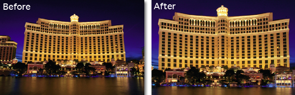 Correcting Verticals using CS4 before and after photos